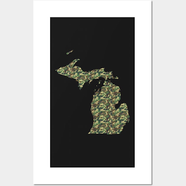 Tree Bark Green | Michigan Camouflage Pattern Wall Art by CheriesArt